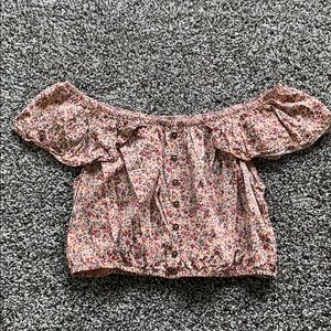 off the shoulder crop top